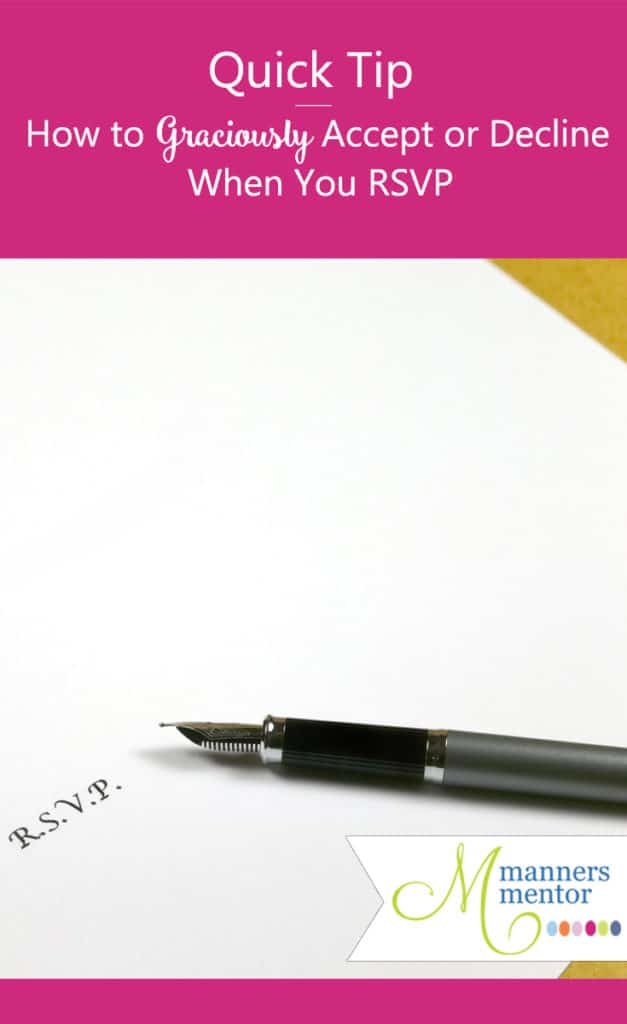 How to Graciously Accept or Decline An Invitation