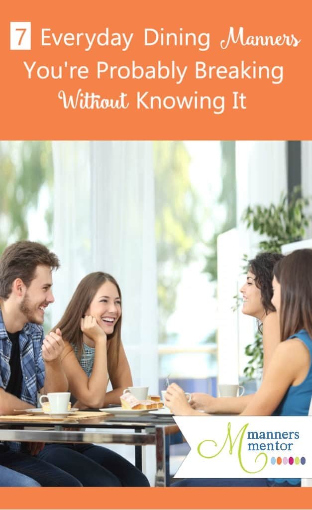 Everyday dining manners you're probably breaking without knowing it. These little-known skills will help you dine with confidence in any social or work situation from casual to formal. You deserve a seat at every table. These skills will help you know you belong there!